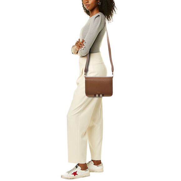 Burberry Mackford Check Canvas & Leather Shoulder Bag - Picture 4 of 4